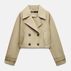Zara Short Double-Breasted Trench Coat